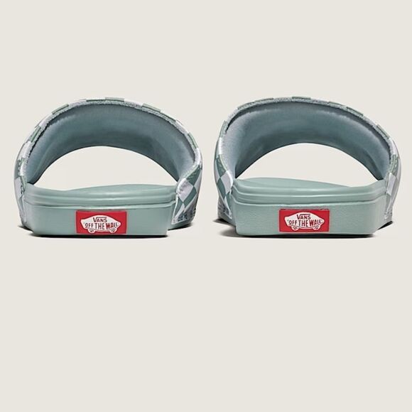 Vans La Costa Checkboard Slide Sandals - Iceberg Green/White main image 4
